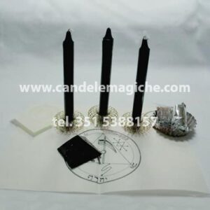 tre candele nere per il rituale salomonico di saturno